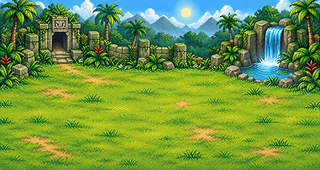 Jungle Ruins Clearing wallpaper