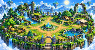 Sky Crystal Sanctuary wallpaper