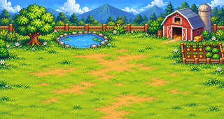 Sunny Farmstead wallpaper