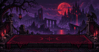 Blood Moon Castle wallpaper